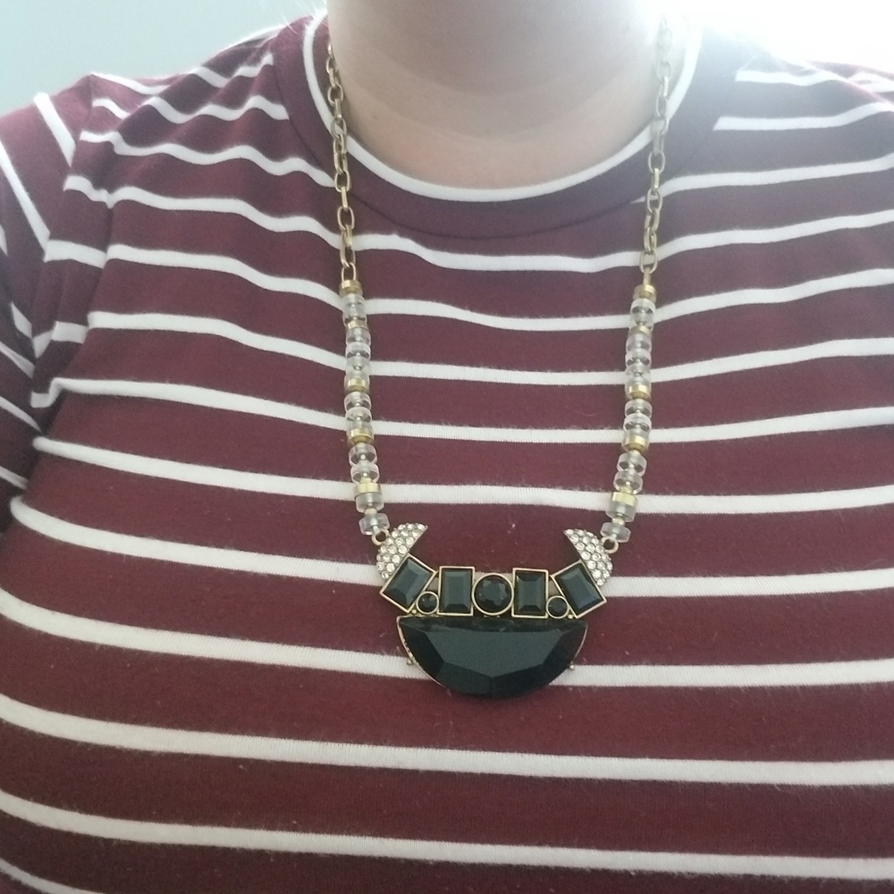 J. Crew Enamel Pendant Statement necklace.